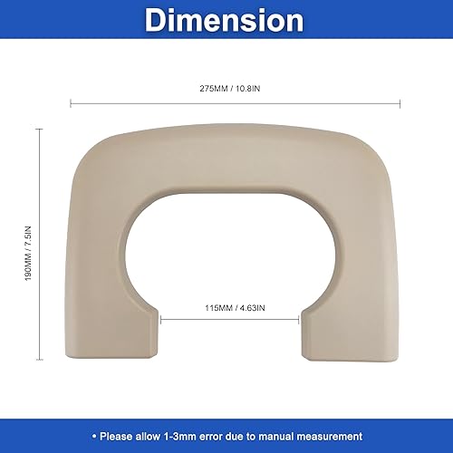 Miniatura 9 de Cubierta de consola central, soporte para portavasos y reposabrazos de repuesto compatible con Ford F150 1997-2003 marrón (plástico duro no