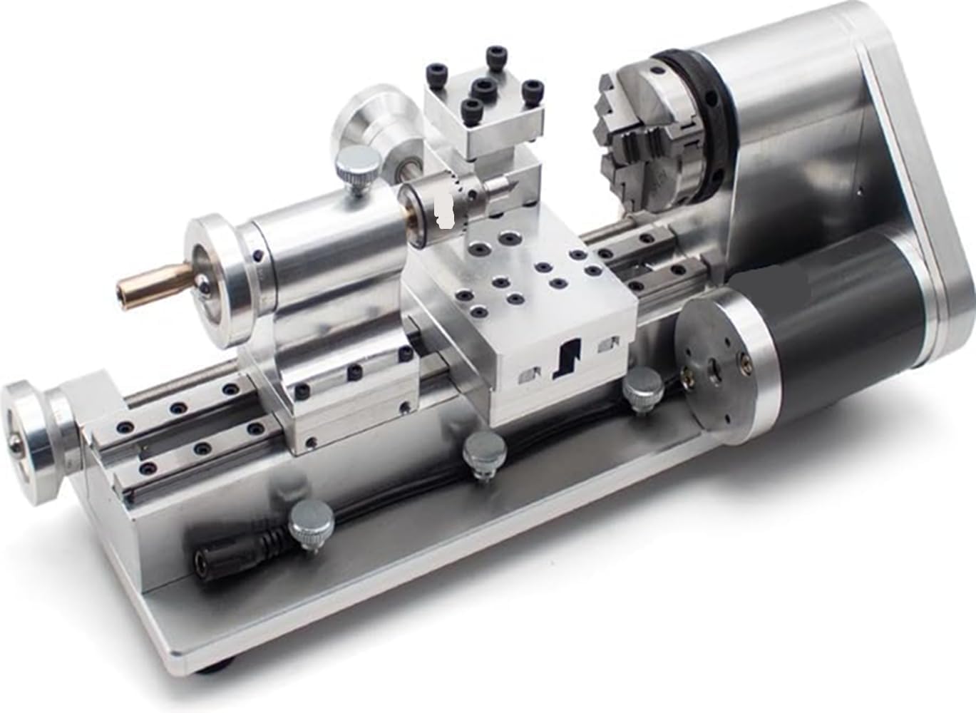 Portable Desktop Mini Wood Lathe Variable Household DIY Woodworking Tool 100-2500RPM 110V-220V