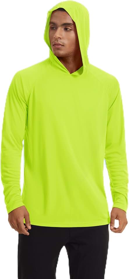 Camiseta masculina FPS 50+ proteção solar com capuz para homens manga longa secagem rápida