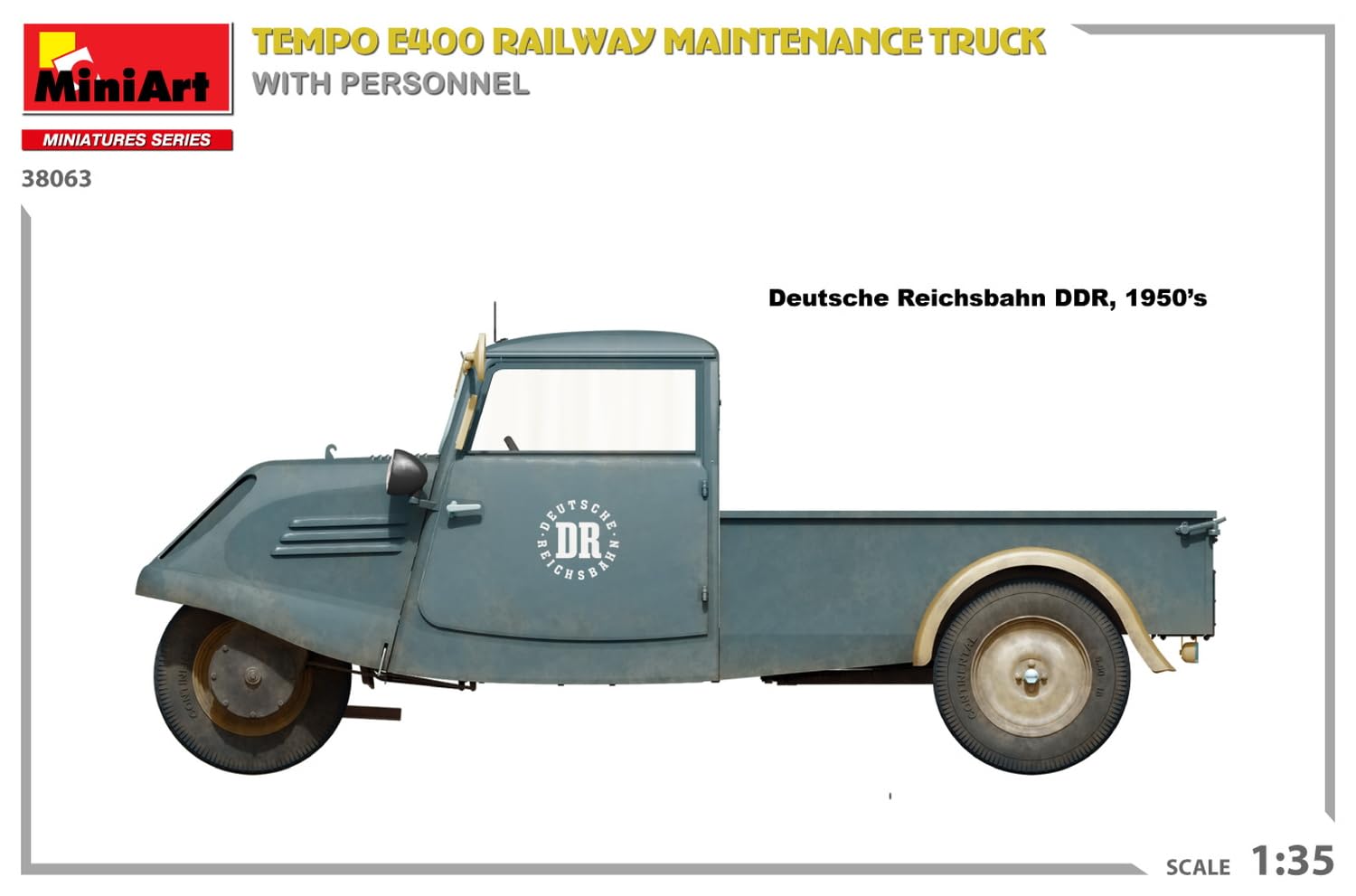 Miniart 1:35 - Camión de Mantenimiento ferroviario Tempo E400