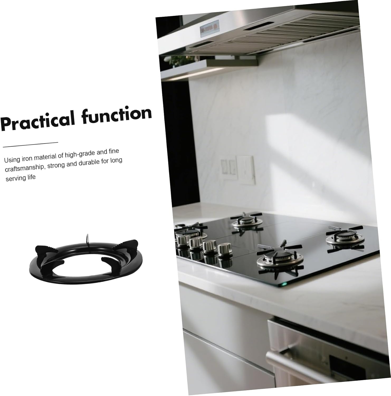 Luxshiny 3Pcs Reusable Gas Stove Rack Wok Rings Non Slip Deformation Wok Support for Household Kitchen Cooking