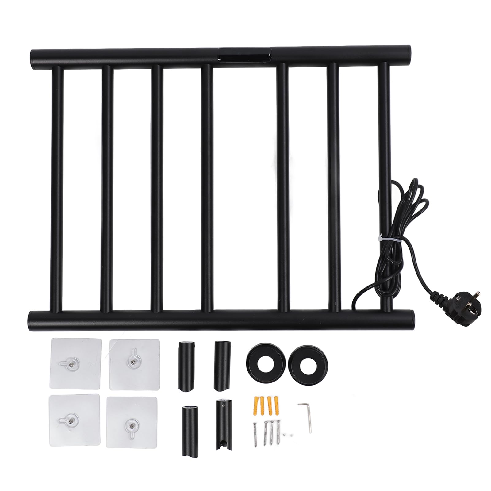 Heiße Handtuchstange, 10 Edelstahlstangen Trockenstange, Digitaldisplay -Controller mit Intelligenter App, Timer, Wandmontierte, Beheizte Handtuchwärmer für Badezimmer, (EU -Stecker 220 V)