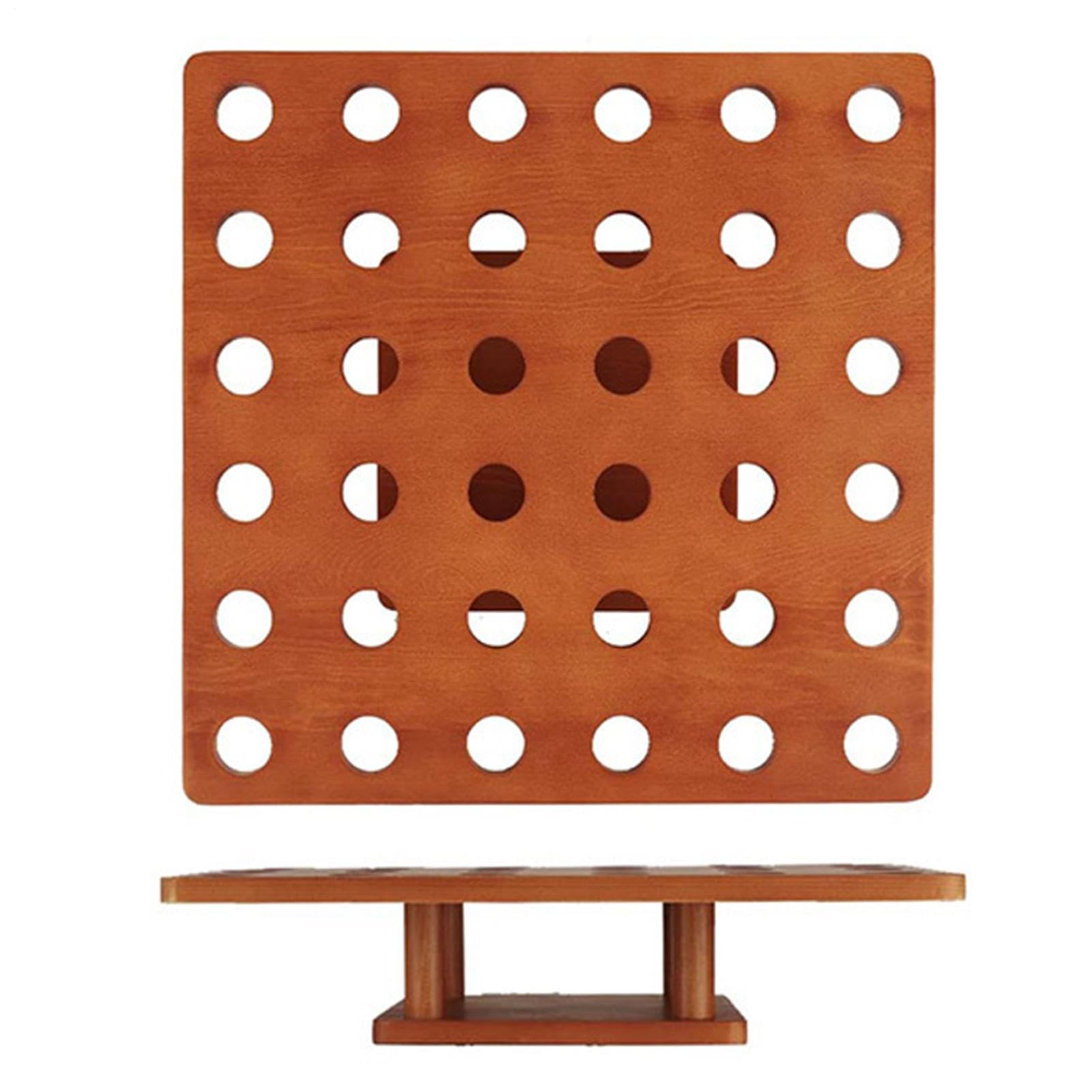 Support de cornet de crème glacée, 33 x 33 cm, présentoir en bois avec 36 trous, support de cônes de charcuterie, plateau de collation, support de nourriture pour fête d'anniversaire, restaurant