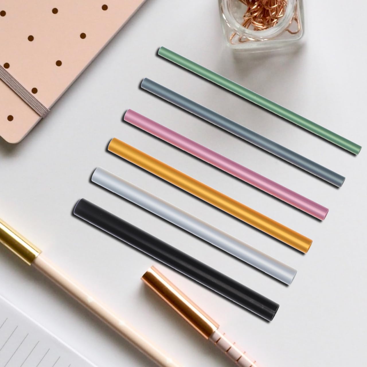 Nail Art Shaping Rods 12-Pack C Curve Tubes for Acrylic Gel Nails Female Manicure Supplies 4.72 Inch Length Home Salon Use