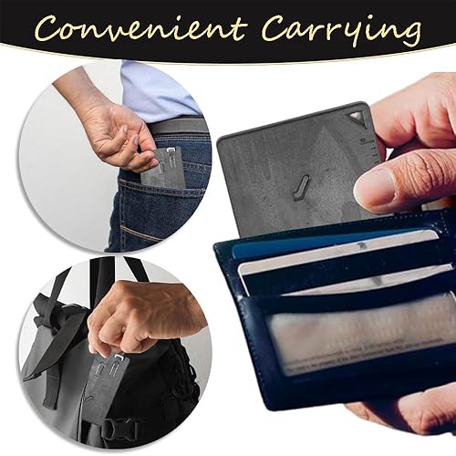 Miniatura 4 de Cuchillo de crédito de bolsillo y tenedor ultrafinos para acampar, herramienta multiusos de supervivencia al aire libre de acero inoxidable con