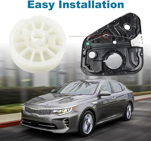 Miniatura 4 de Carrete de tambor para elevalunas, 4 unidades, piñones compatibles con Kia Optima Sportage Hyundai Tucson 2016-2021, universales para ventanas