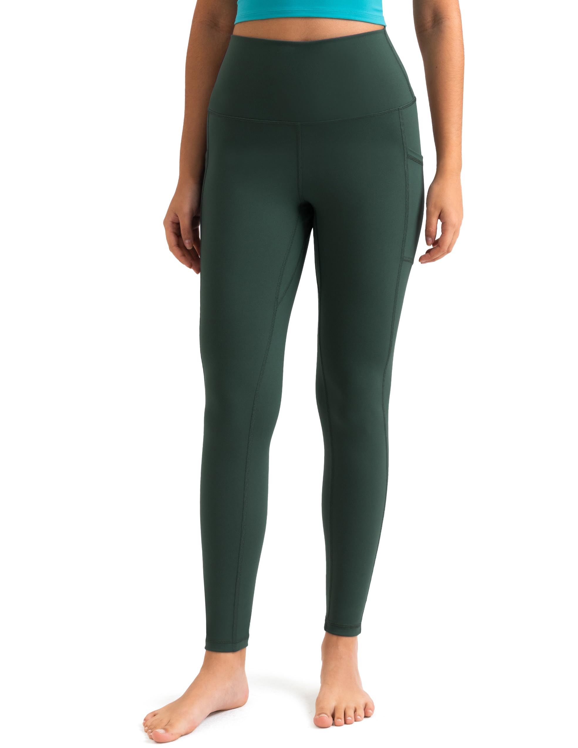 Colorfulkoala Essential 7/8 Leggings with Pockets | Yoga Pants for Women, Buttery Soft, Tummy Control, Workouts, Pilates, Casual, Gym, Athleisure, 25" Inseam