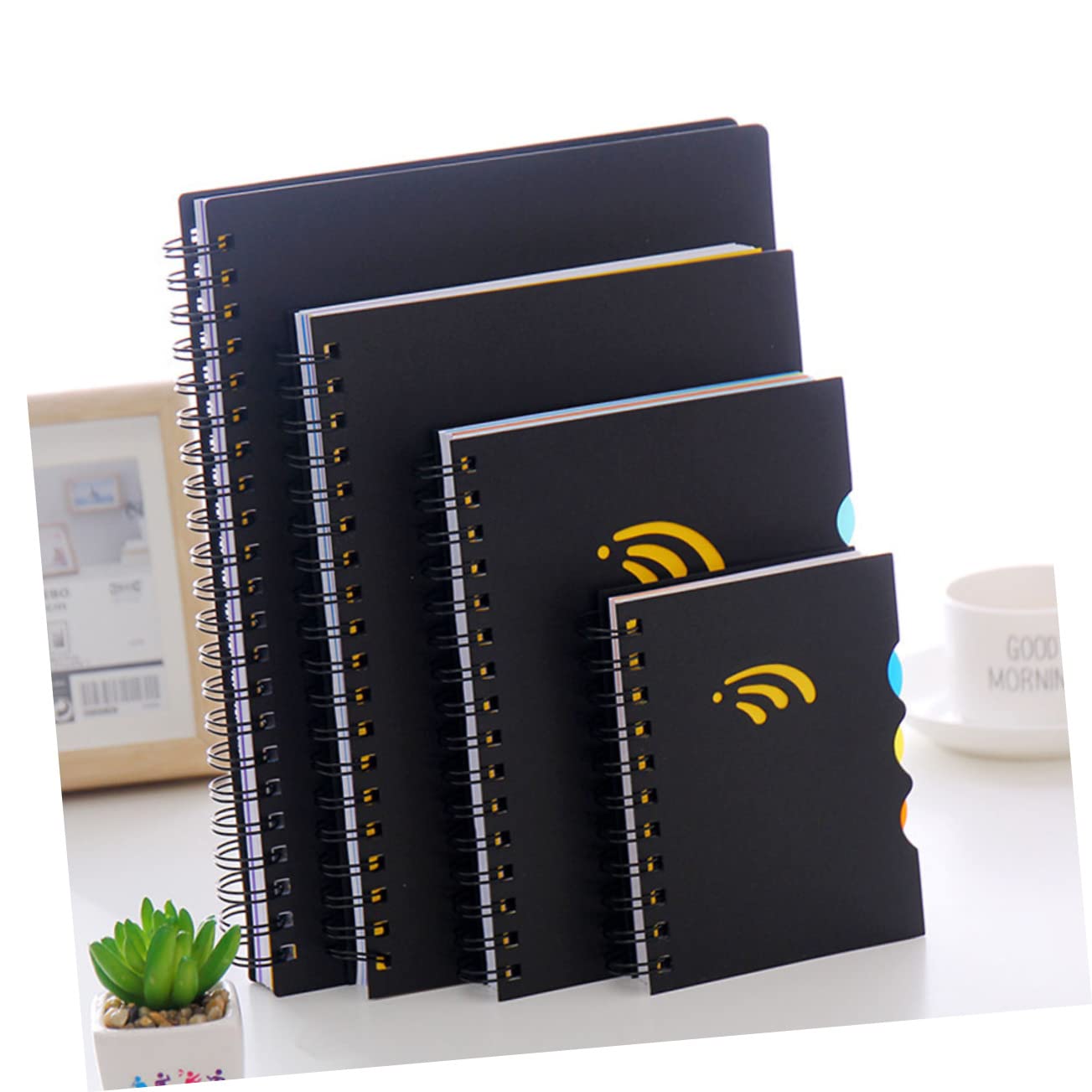 Ciieeo Quaderno a Spirale A4 in Pp, Carta Spessa e Grande, Copertina Laterale, per Appunti e Diario, Uso Scuola e Ufficio