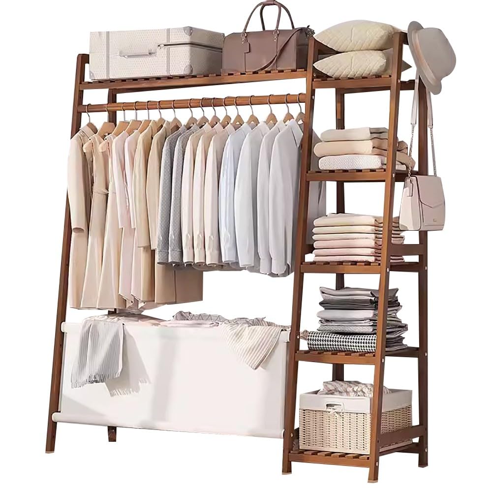 Porte-manteau bois haut de gamme structure renforcée et étagère chaussures design