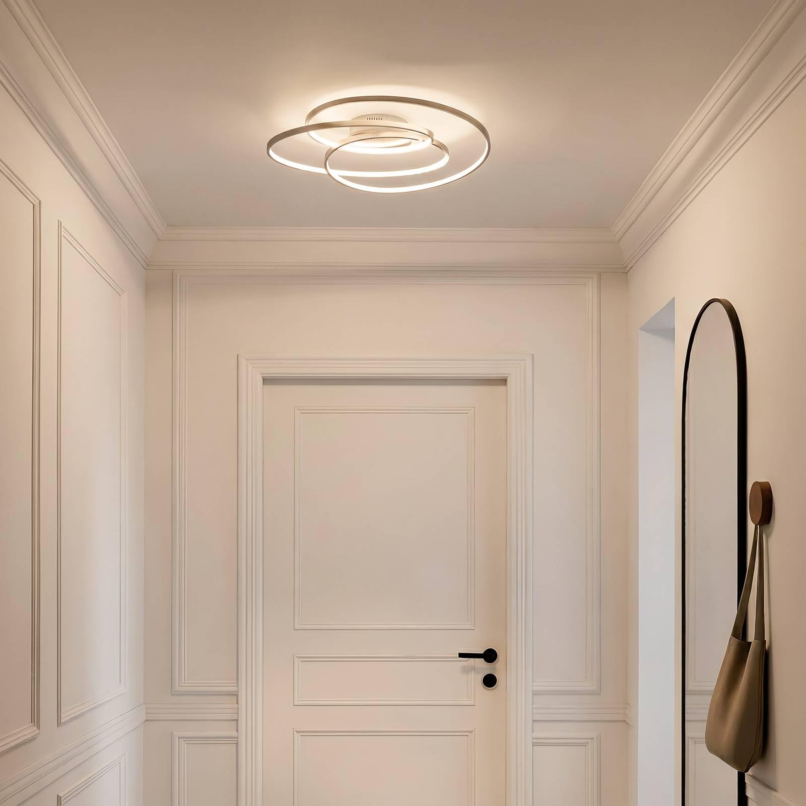 Lindby LED Deckenleuchte Joline dimmbar (Modern) in Alu aus Metall (1 flammig,) - Lampe Deckenlampe Wohnzimmerleuchte | Wohnzimmerlampe Modern 3000K Warmweiß für Wohnzimmer, Flur, Esszimmer