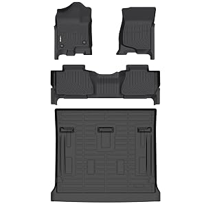 HAFIDI Floor Mats Cargo Liner Set Fit for 2007-2014 Chevy Tahoe 8 Seats Not for Hybrid GMC Yukon
