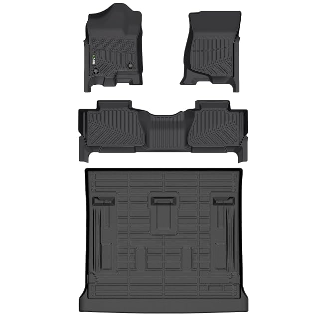 HAFIDI Floor Mats Cargo Liner Set Fit for 2007-2014 Chevy Tahoe 8 Seats Not for Hybrid GMC Yukon