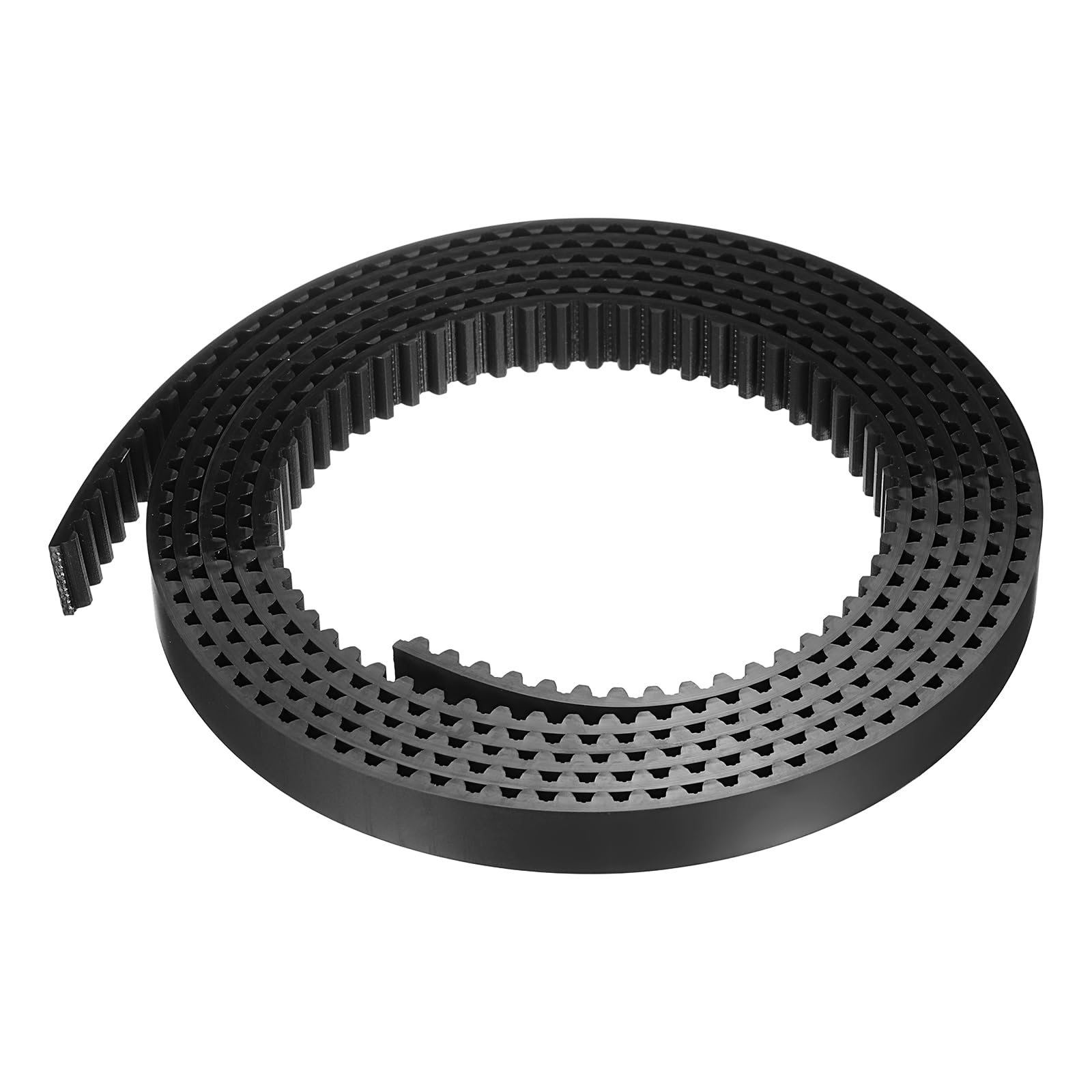 sourcing map S5M Open Ended Timing Belt, 12mm Width x 2 Meter Length, 5mm Pitch Length, Steel Wires Inside Synchronous Belt, Black