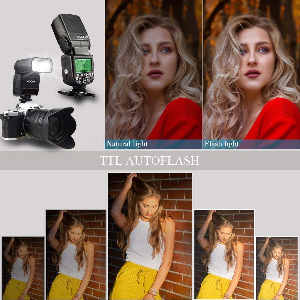 GODOX Ving V860II-S TTL Flash HSS 1/8000s con Ricaricabile Batteria Fotocamera Flash Speedlite per Sony A7 A7II A7RII HVL-F60M HVL-F43M HVL-F32M