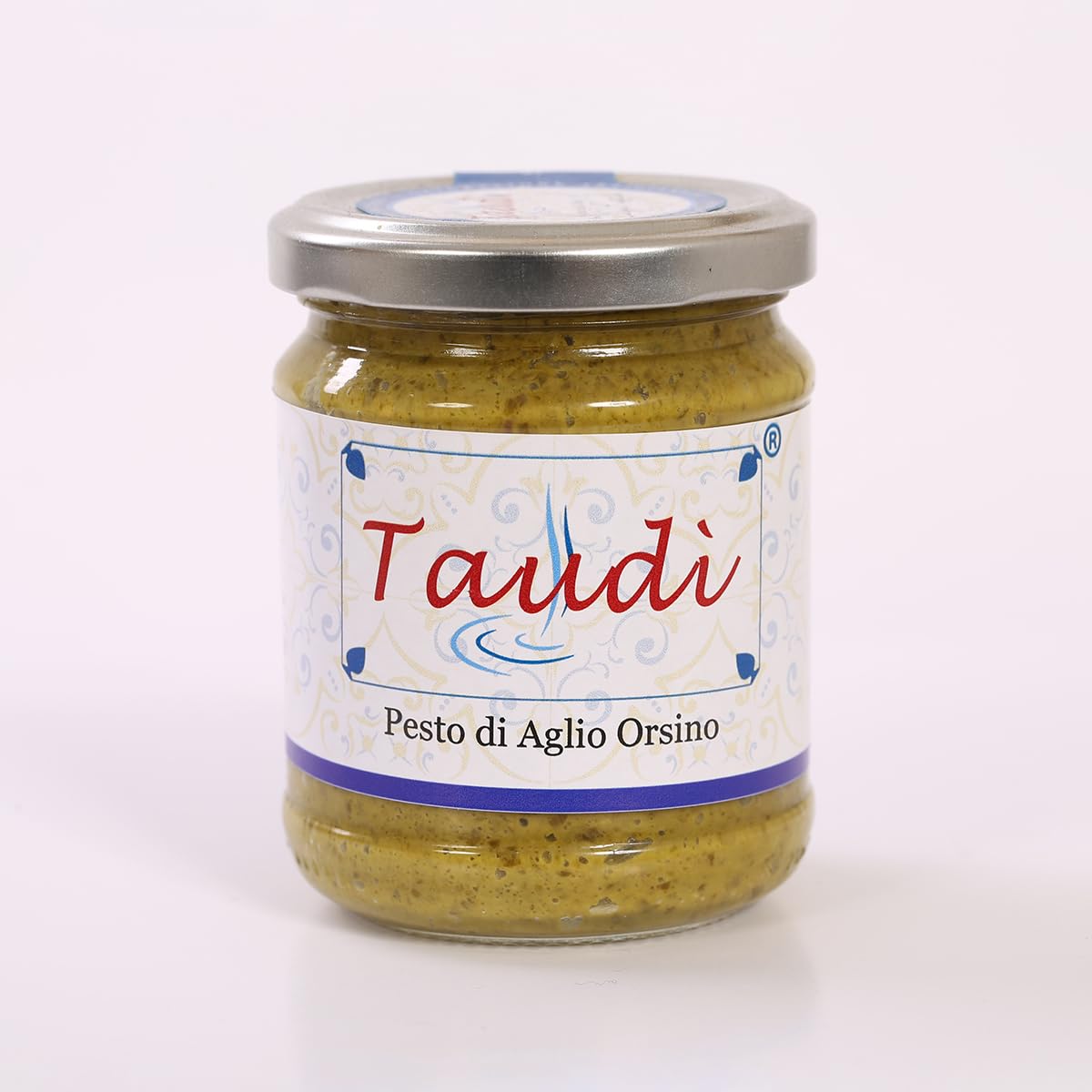 Taudì Conserve Pesto D'Ail Orsino Sauvage – Délice Sicilien 100% Naturel, Artisanal, Ingrédients Sélectionnés Pour Pâtes, Bruschettas & Plus, 180g en Pot De Verre Premium