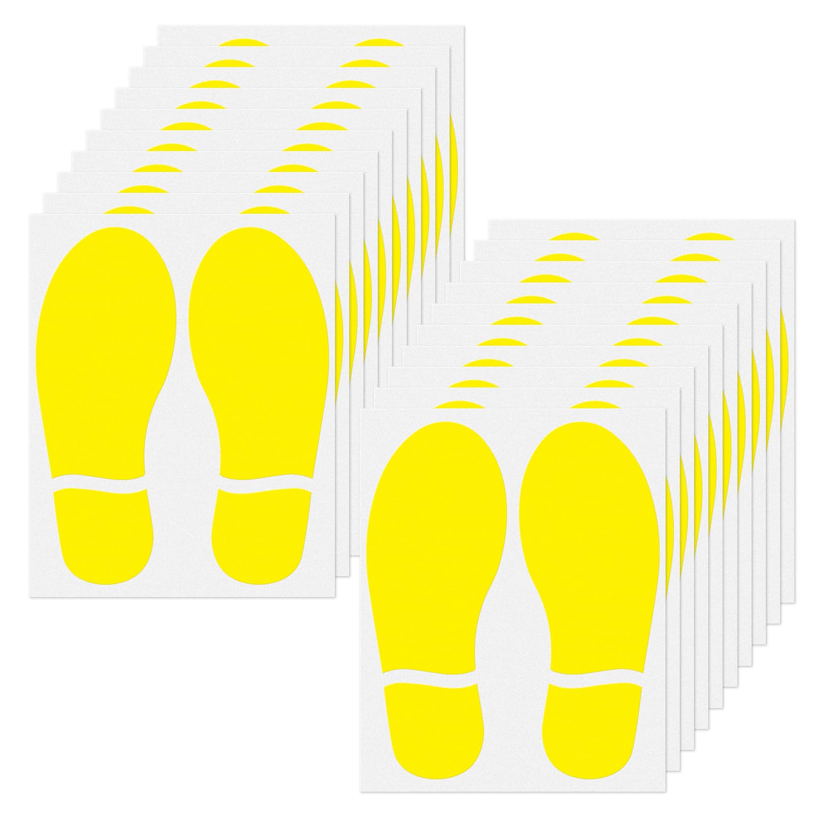 Autocollants empreintes de pieds anti-décollement pour signalisation au sol durable