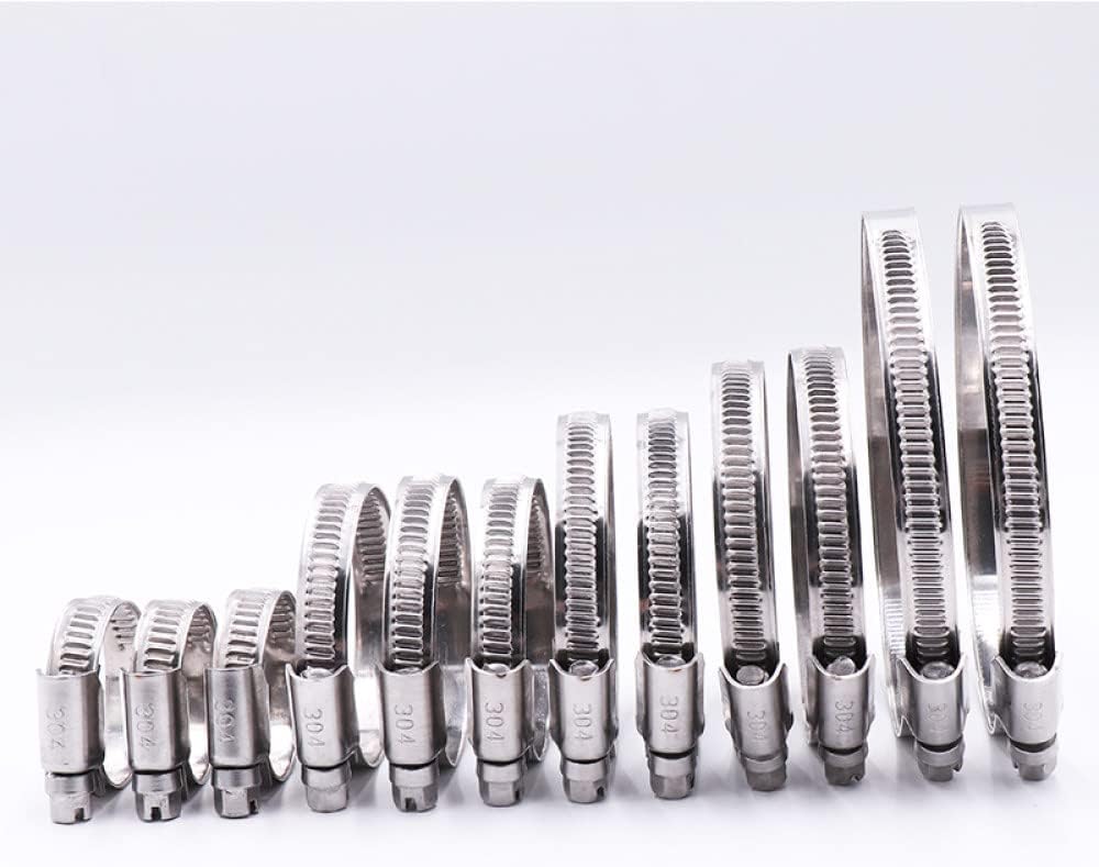 5pcs Hose Clamp 304 Stainless Steel German Style Water Pipe Duct Clamp Tube Fitting Fastener Tool 9mm Wide,140,160mm