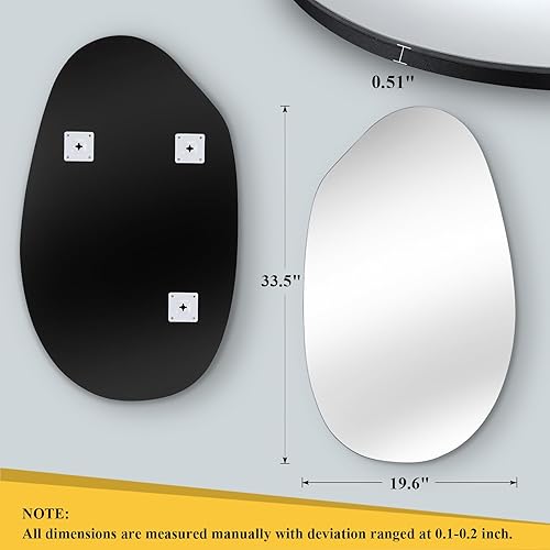 Miniatura 6 de EVENLIVE Espejo asimétrico, espejo de pared irregular, espejo de tocador único, espejo moderno, espejo orgánico fresco, espejo en forma de