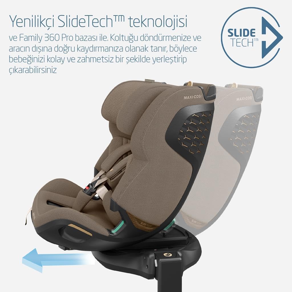 Maxi-COSI Emerald 360 Pro Siège auto pour bébé, protection contre les chocs latéraux, harnais facile à installer, Climaflow pour contrôle de la température, SlideTech, convient aux enfants de 0 à 12