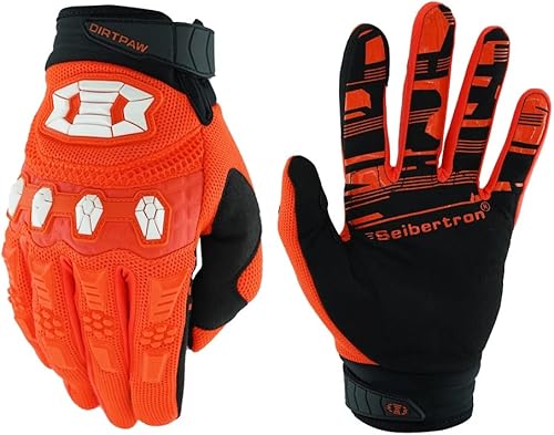 Seibertron Dirtpaw - Guantes unisex para bicicleta BMX MX ATV MTB guantes para bicicleta de montaña, ciclismo, todoterrenoDirt Bike, guantes de