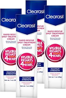 Rapid Rescue Acne Spot Treatment Cream, 1 oz (Pack of 4)