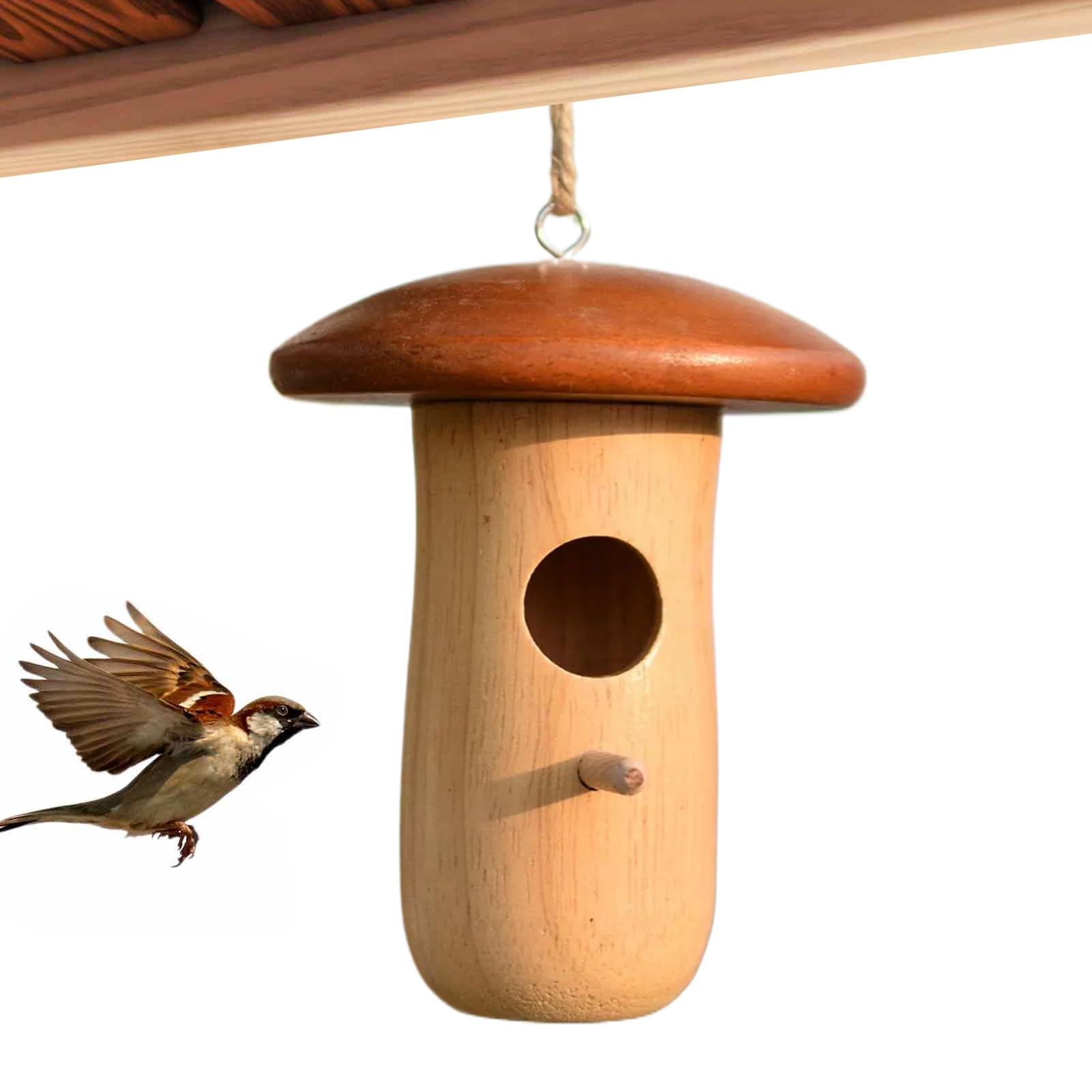  Nest De Colibri - Nistkasten zum Aufhängen für Garten, Balkon und Terrasse | Wildtiereaginierte Zuflucht aus Pilzholz
|