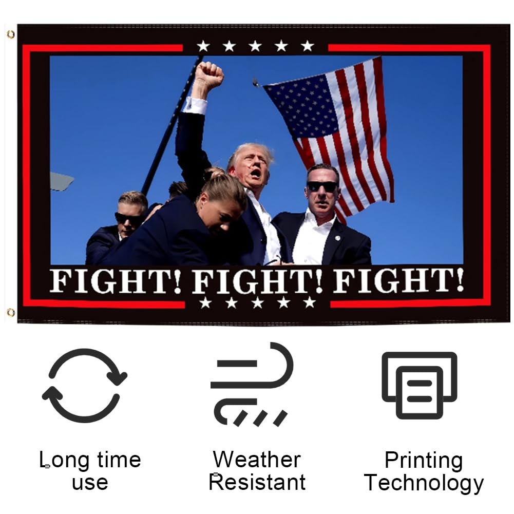 Amazon.co.jp: ASIEIT 3x5フィート ドナルド・トランプ 2024 旗 両面