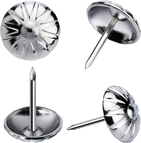 Miniatura 6 de Homdire Tachuelas de tapicería para muebles, clavos de tapicería vintage de 58 pulgadas, 100 tachuelas de muebles resistentes para tapicería, clavos