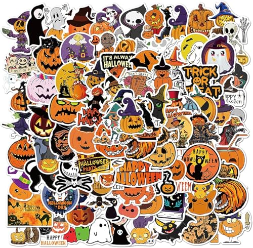 100 Stück Sticker Wasserdicht Vinyl Aufkleber Kürbis Aufkleber Kinder Graffiti Sticker für DIY Laptop Gepäck Skateboard Auto Motorrad Fahrrad Scrapbooking