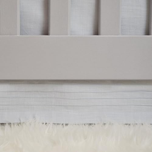 Miniatura 2 de Falda Cuna Pintuck Gris - Algodón - Caída de 15 pulgadas