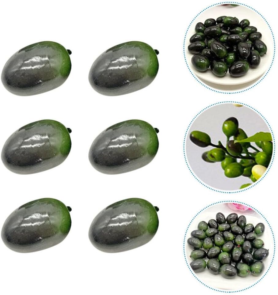 30Pcs Artificial Olive Decorations Realistic Fake Olives for Home Kitchen Table Centerpieces Party Autumn Farmhouse Photography Props