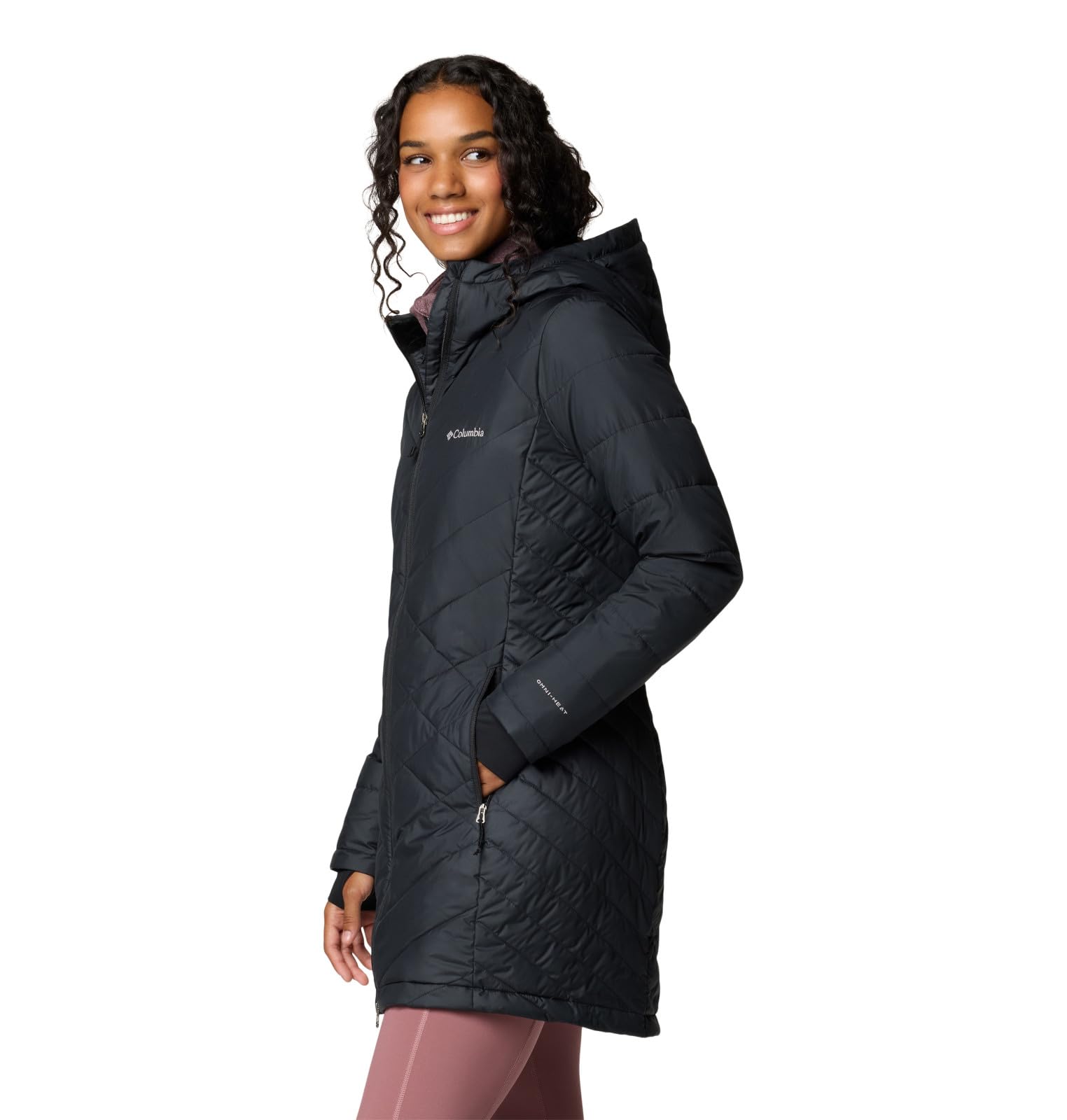 Columbia Heavenly Long Hooded Jacket, Piumino Con Cappuccio Donna
