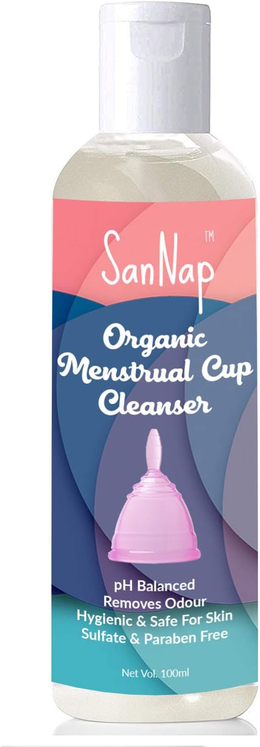 SanNap Organic Menstrual Cup Wash Cleanser 100 ml, Perfect Match For Your Menstrual Cup Preventing The Medical Grade Silicone From Degrading | Wash Your Period Cup in a Hygenic Way