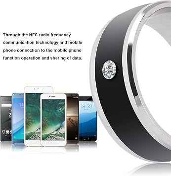 Tbest NFC Ring, Smart Ring Android, NFC Multifunction Smart Rings Magic Wearable Device Universal for Mobile Phone (Size 9)