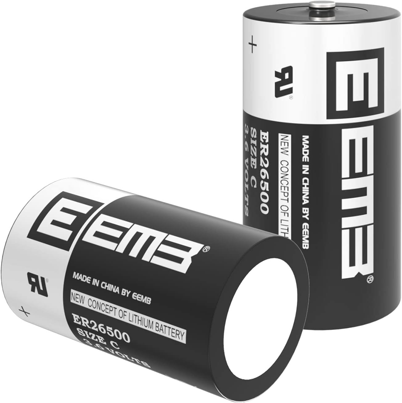 EEMB 2Pack ER26500 C Size 3.6V Lithium Battery High Capacity Li-SOCL₂ Non-Rechargeable Battery LS26500 SB-C01 TL-2200 for Automobile tire Pressure Monitor,Smart Card,Electricity Meter,Wireless Tools
