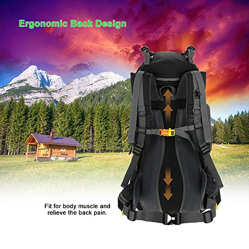 Mochila de senderismo Lixada 50L impermeable ligera miniatura 7