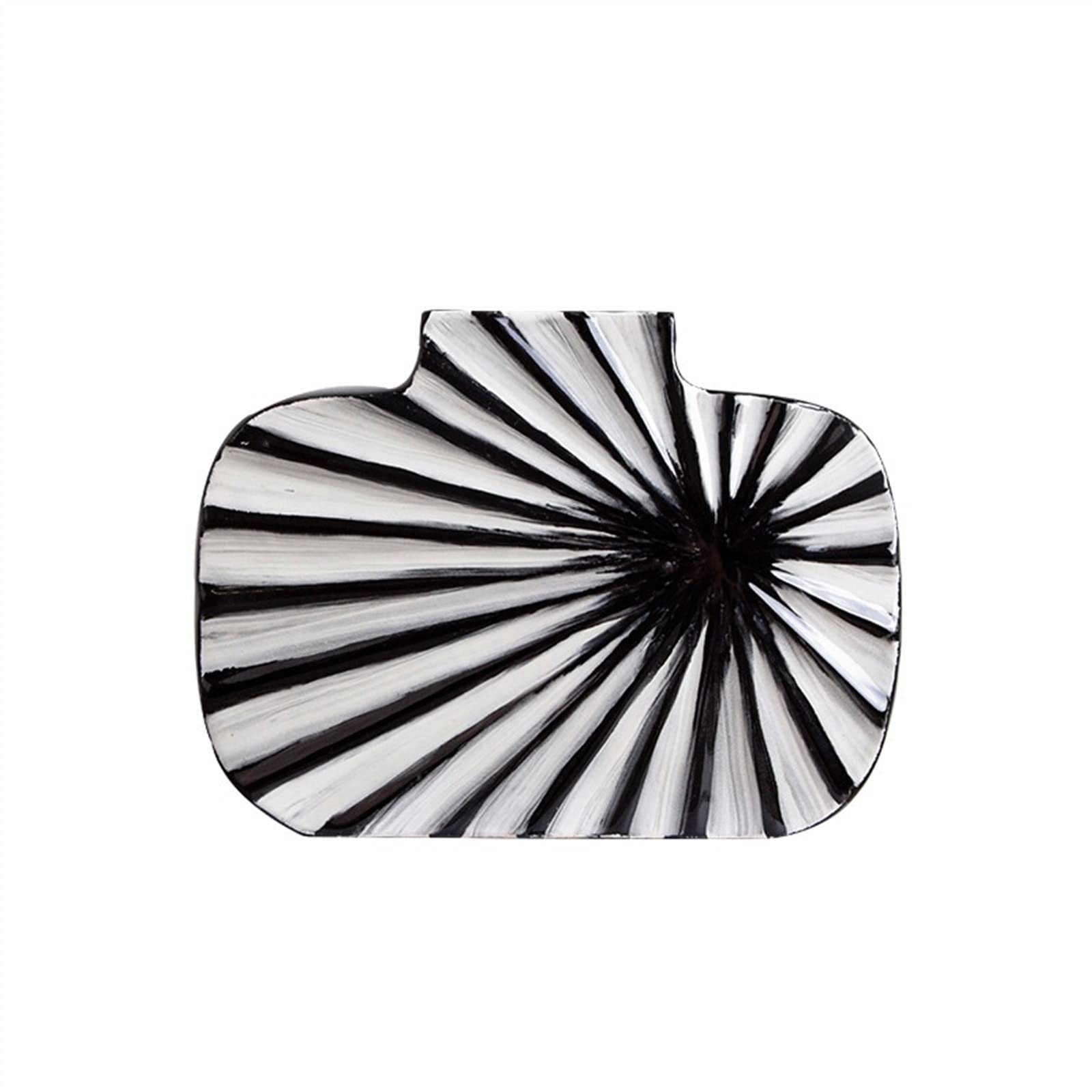 Bzgpmfud Grey Wolf Vase Desktop Creative Minimalist Ceramic Black And White Stripes Fashion Home Hotel Flower Arrangement Ornaments Flowers(Grey Wolf)