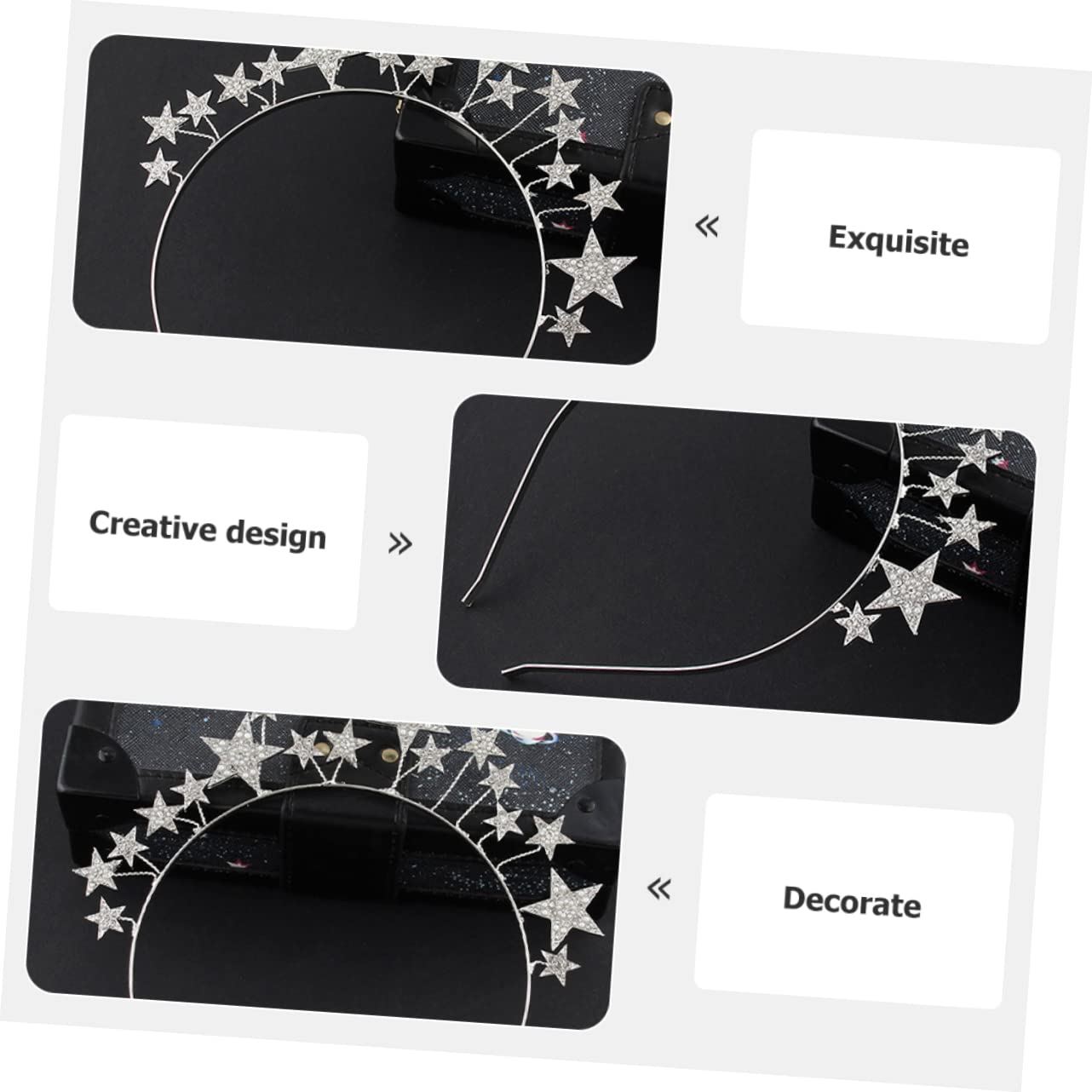 Healeved 5pezzi Cerchietto Per e Matrimoni Accessorio Per e Ragazze Decorazione Luccicante Per Compleanni e Celebrazioni