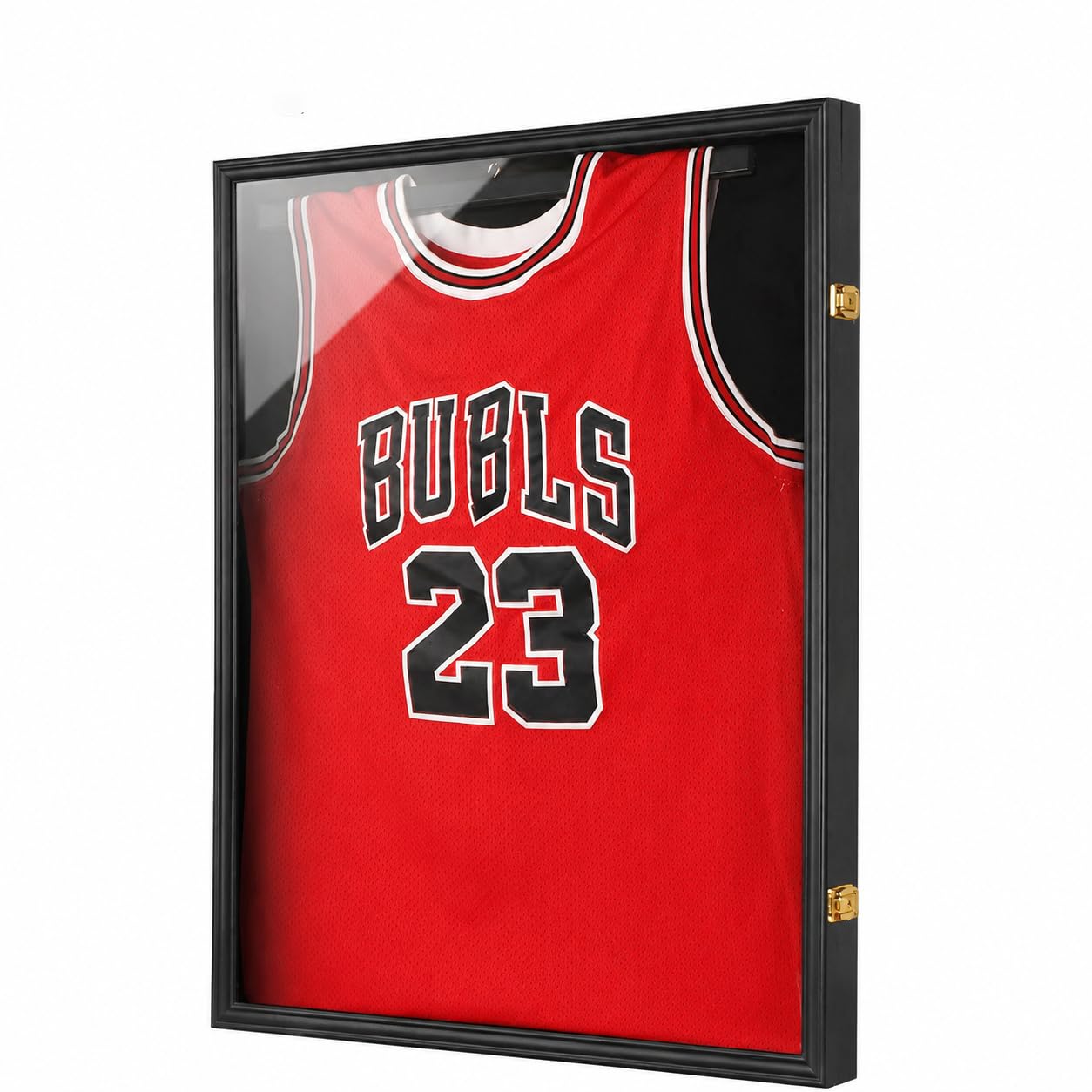 Jinchuan Jersey Frame Display Case Large Frames Shadow Box Lockable with UV Protection for Baseball Basketball Football Soccer Hockey Sport Shirt Black