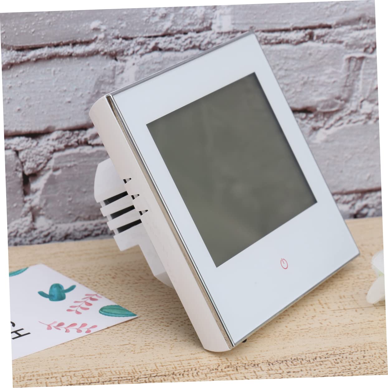 HEMOTON Programmierbarer Digitaler Thermostat 3a mit Touchscreen und LCD Anzeige für Heizsysteme und Raumtemperaturregelung Weiß mit Ntc Sensor und Voreingestellter Temperatur