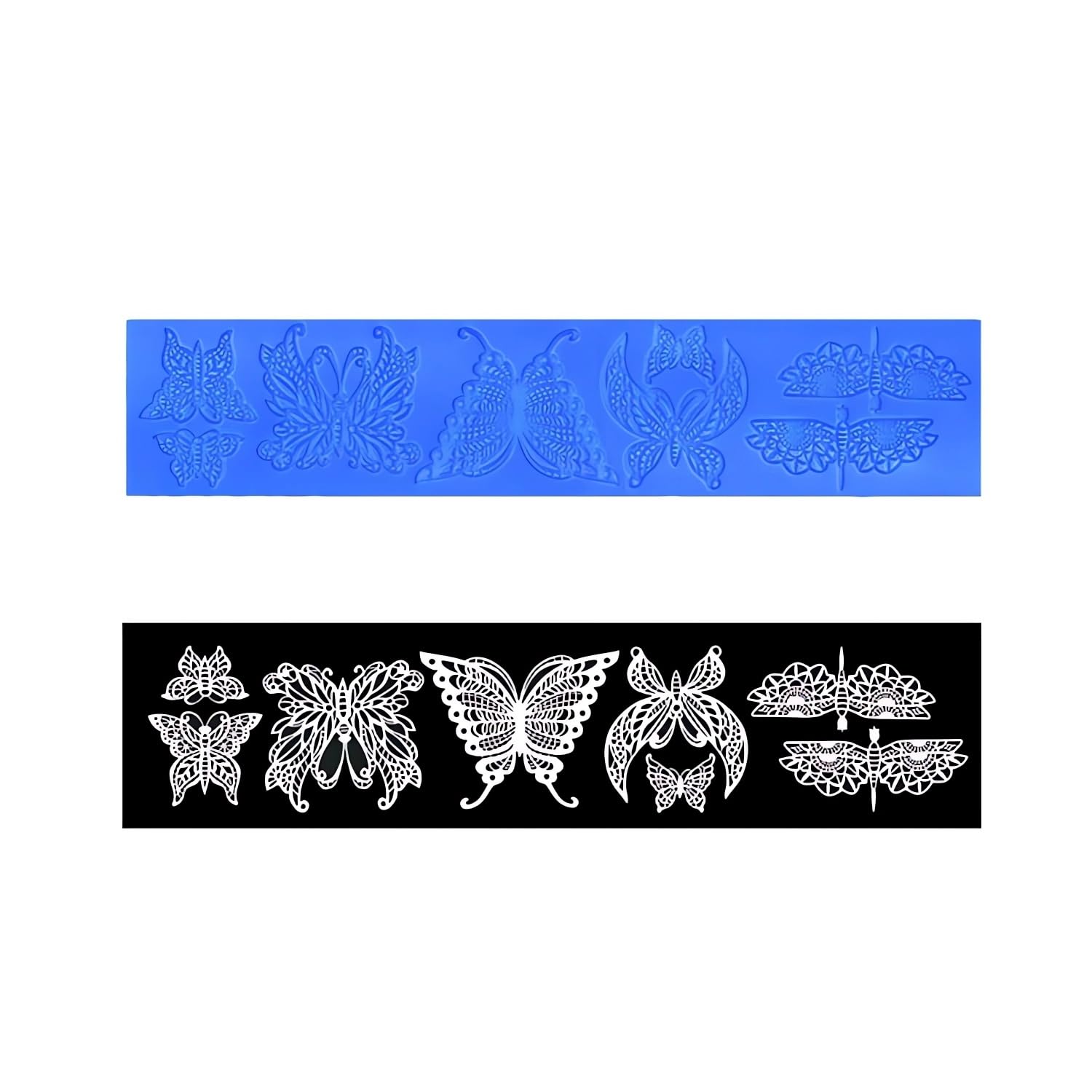 cukier jadalny motyl ważka koronka ciasto silikon wytłaczanie mata tekstura fondant wrażenie koronka mata dekoracyjna forma guma pasta babeczka topper narzędzie lukier cukierki nadruk formy do pieczenia cukierków