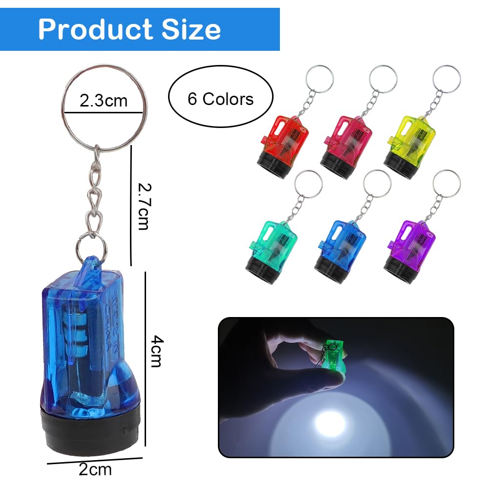 Yuragim Mini Torcia Portachiavi, 30 Pezzi, Piccola Torcia a LED per Bambini, Ideale Come Regalo di Compleanno per Bambini, Mini Torcia Tascabile per Attività All'aperto, Campeggio, Escursionismo