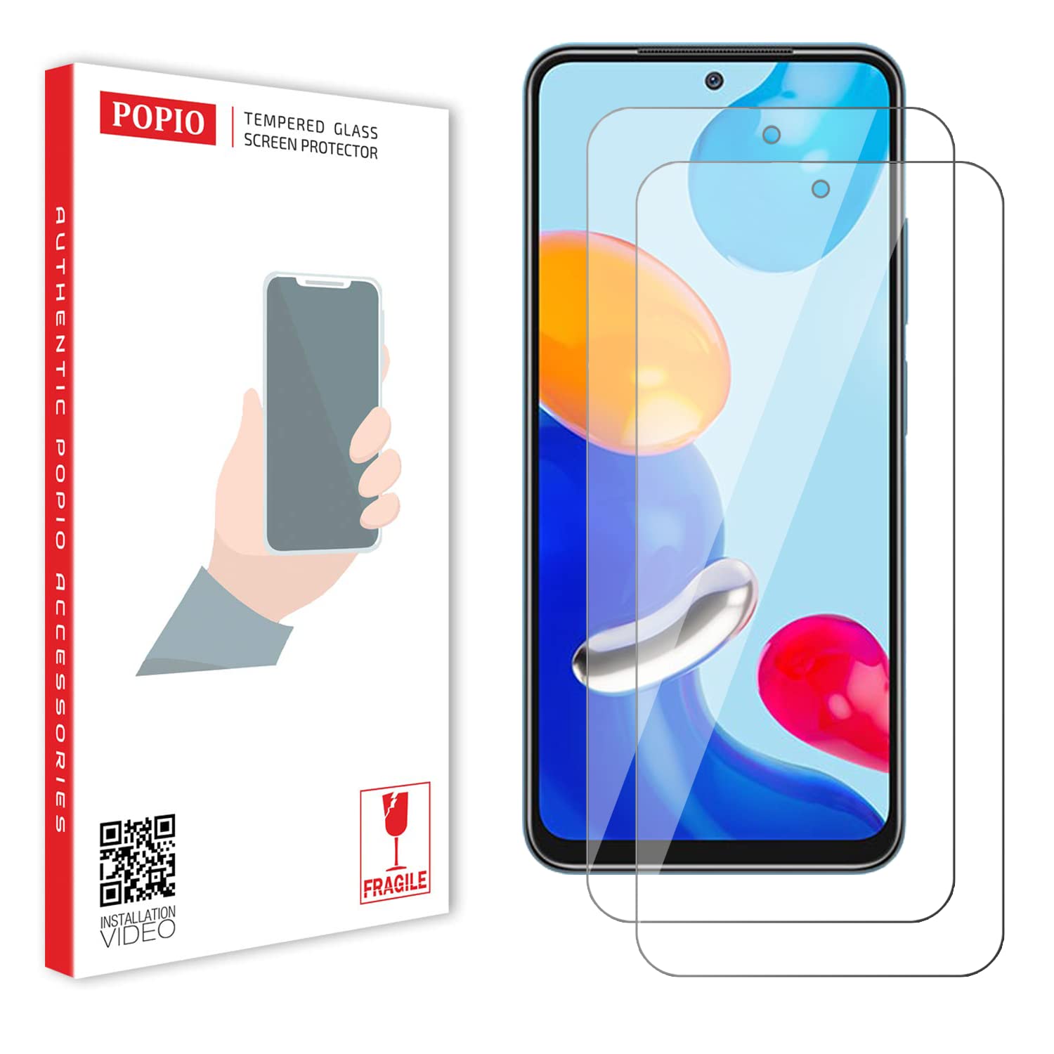 POPIO Tempered Glass Screen Protector Compatible For Redmi Note 10 / Redmi Note 10S With Full Screen Coverage (Except Edges), Pack Of 2 For Cellphone (B091656FZQ) Amazon Price History, Amazon Price Tracker