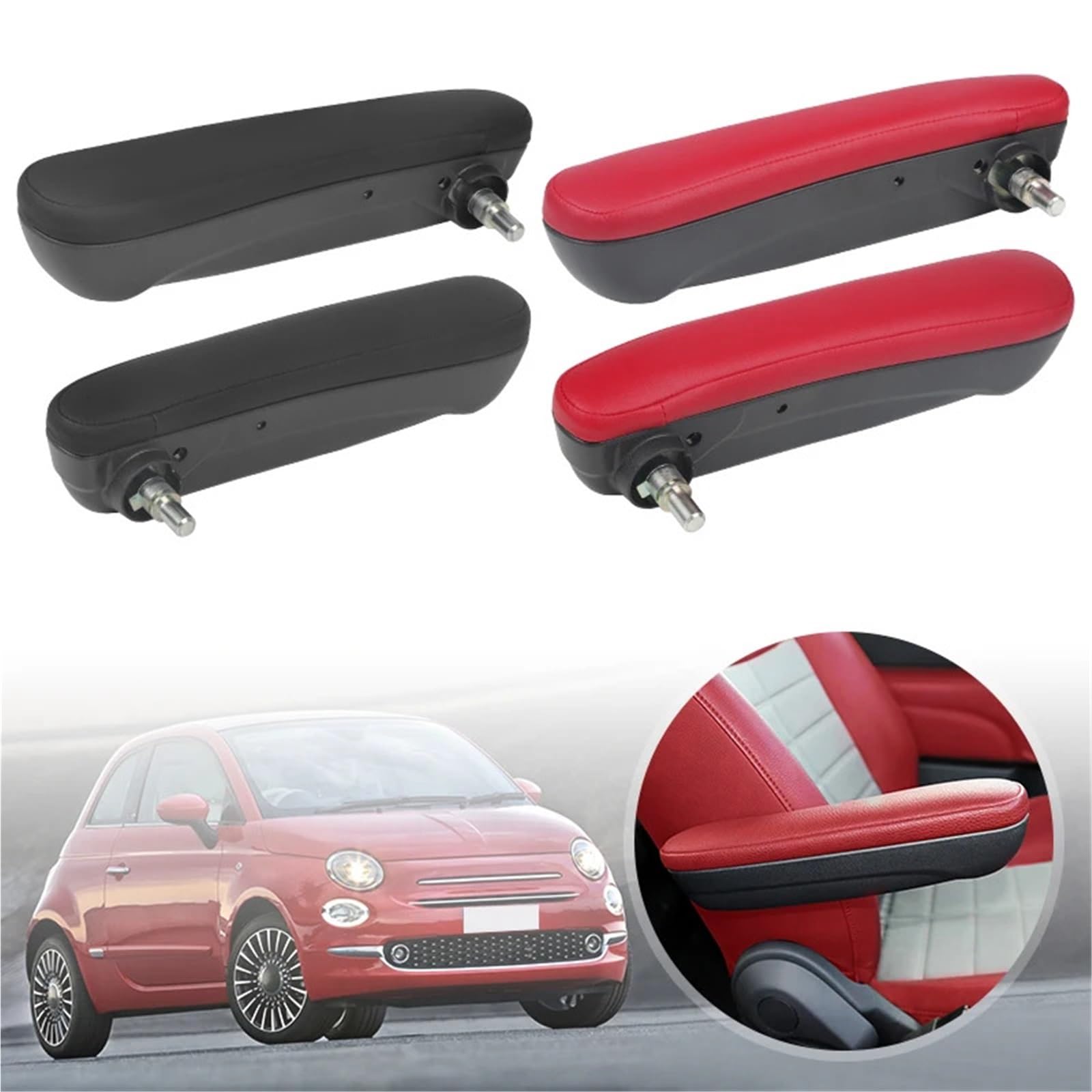 Bandeja de Silicona para Consola Adatto per 2016-2019 Bracciolo del sedile anteriore(1pc Red Left)