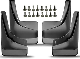 A-Premium Set of 4PCS Mud Flaps Splash Guards Mudguards Mudflaps Compatible with Chevrolet Avalanche, Silverado, Suburban, Tahoe 01-06 & GMC Sierra, Yukon 00-06, fits for Fender Flares, Front & Rear
