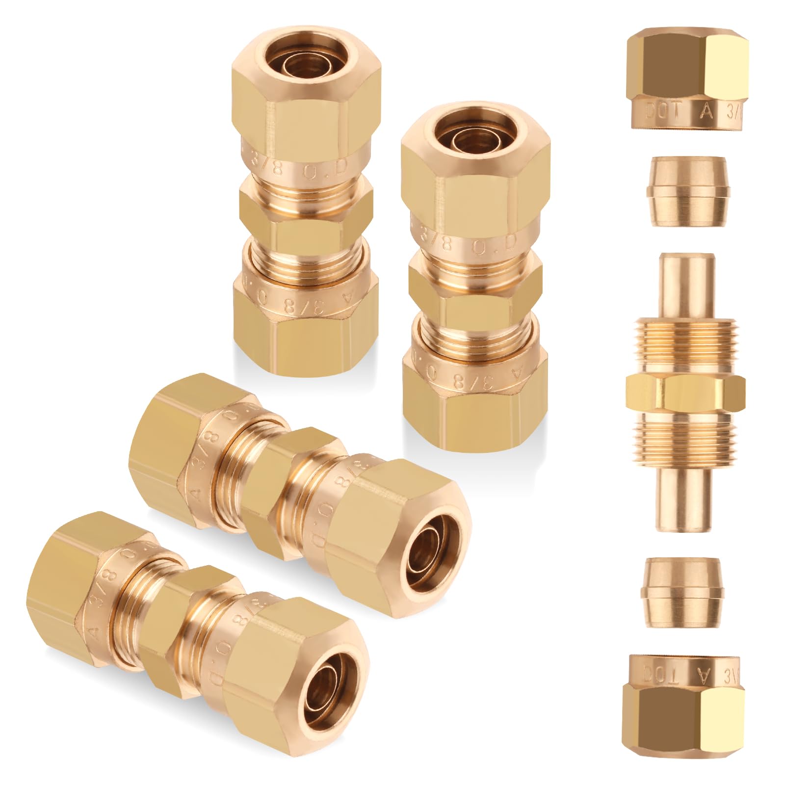 Compression Union Assembly Snapklik.com : HaSaoMoi D.O.T Brass Compression Straight Union Fittings ...