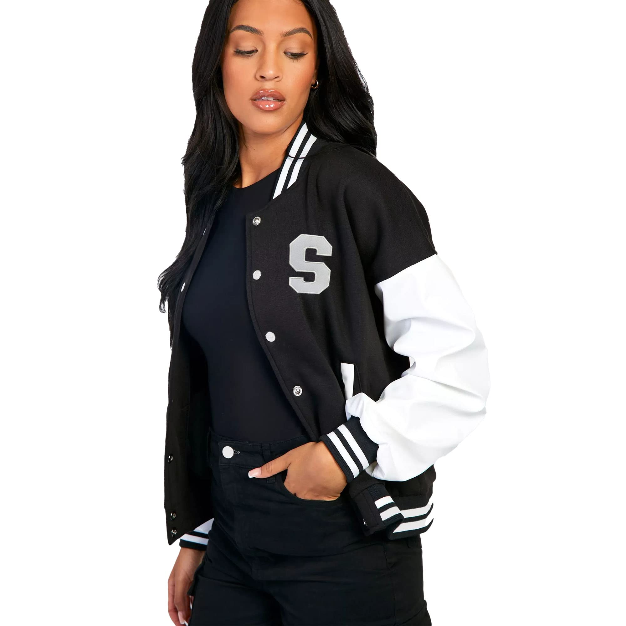 drobe LetterWomen Jacket For Women/College Varsity Jacket for Women-picture-11