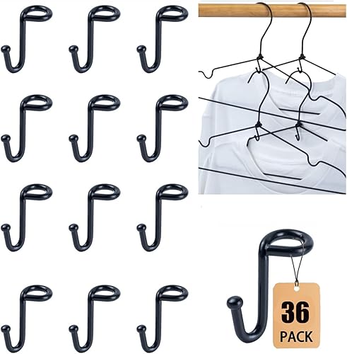 Ganchos de conector para colgar ropa, clips extensores resistentes, organizador de mini ganchos de conexión en cascada para perchas de plástico de
