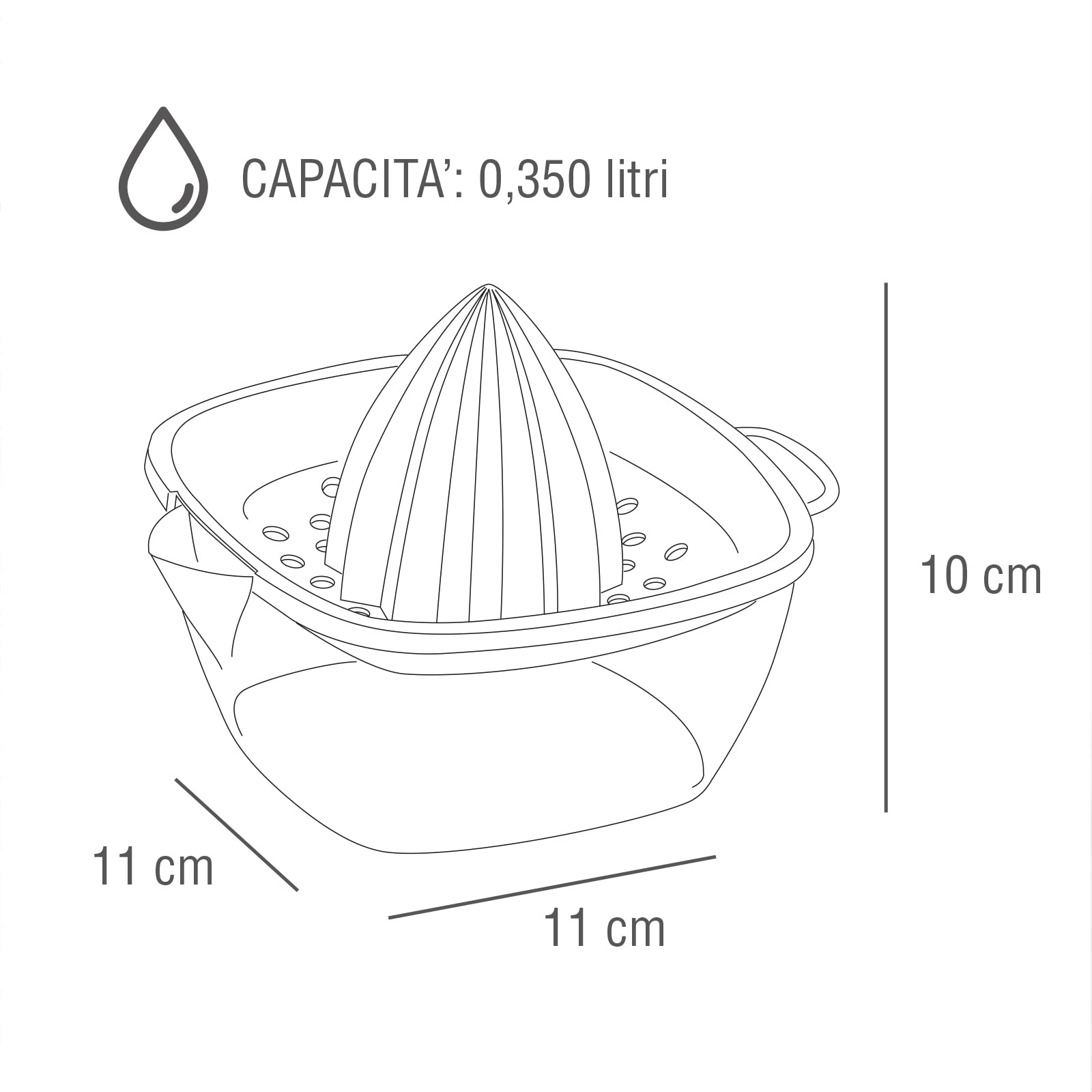 Cosmoplast Presse-agrumes, presse-citron. 100% fabriqué en Italie