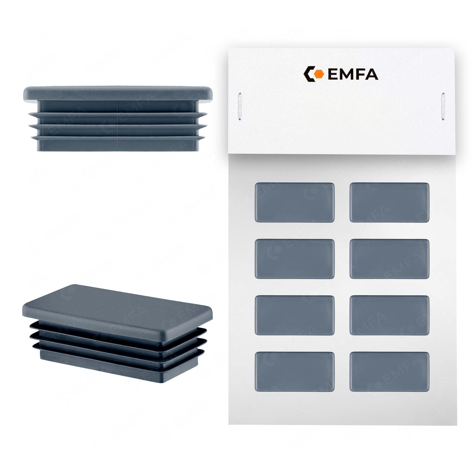 Tappi Per Tubi Rettangolari 100x20mm - Set 10 Pezzi In Plastica Bianca, Per Protezione E Finitura - Foto 13